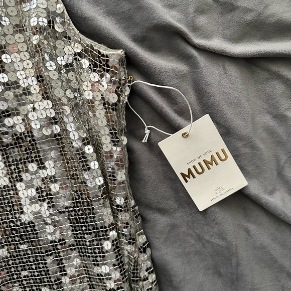 NWT Showmeyourmumu silver disco dress size medium. - Picture 3 of 5